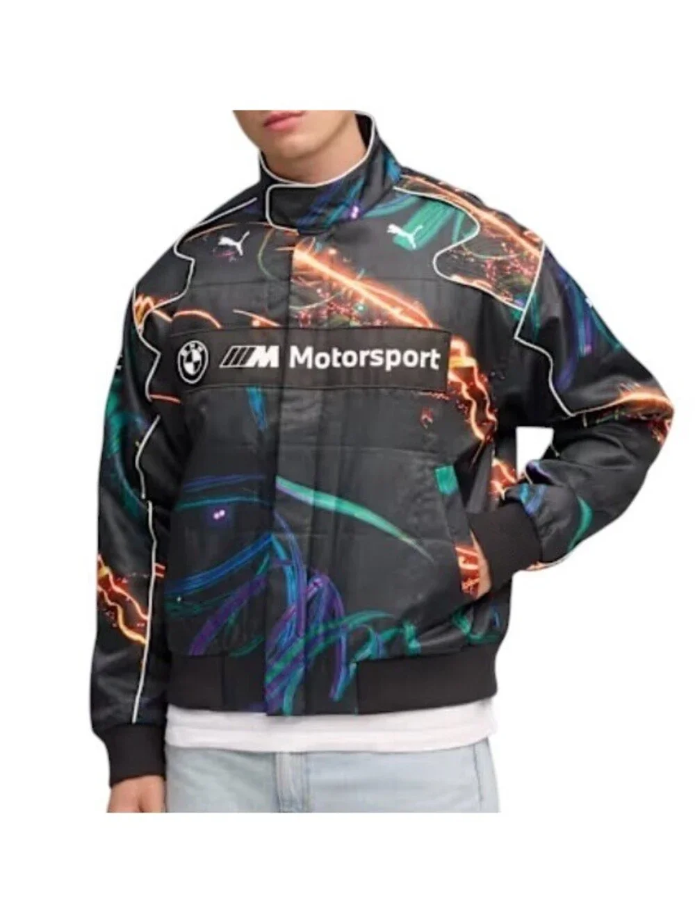 PUMA BMW M Motorsport Cao Fei $250 Racer Jacket 633178 01 Men's Size M MEDIUM